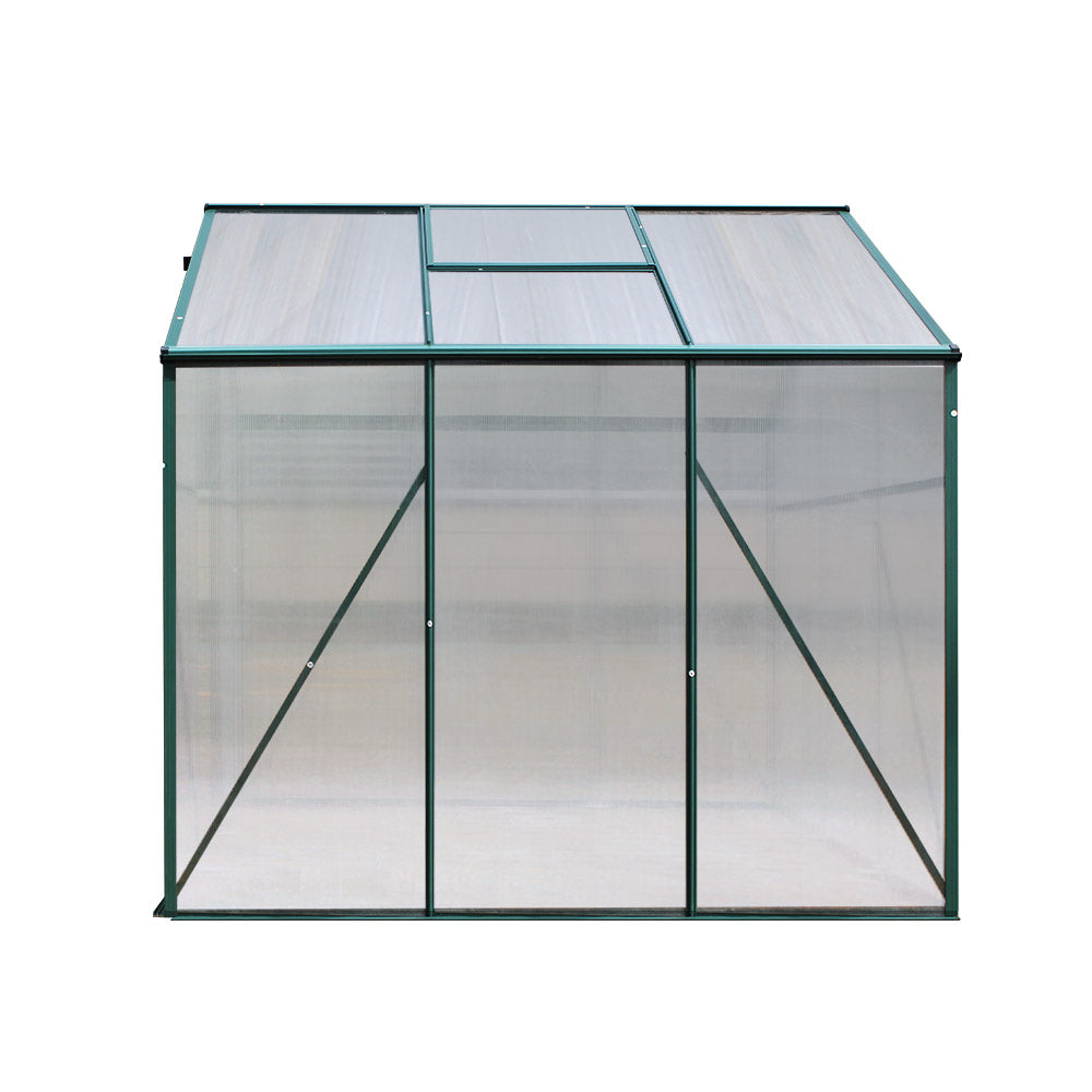 Greenfingers Aluminium Greenhouse Polycarbonate Garden Shed - 1.9m x 1.9m x 1.8m