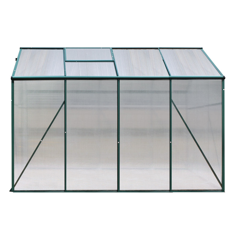 Greenfingers Aluminum Polycarbonate Backyard Greenhouse Garden Shed - 2.52m x 1.9m