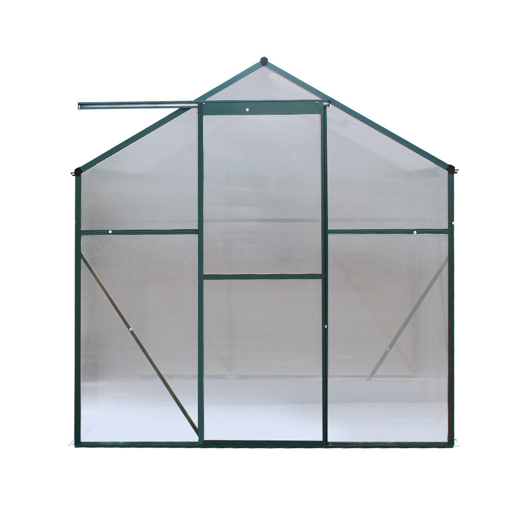 Greenfingers Aluminum Polycarbonate Backyard Greenhouse Garden Shed - 2.52m x 1.9m