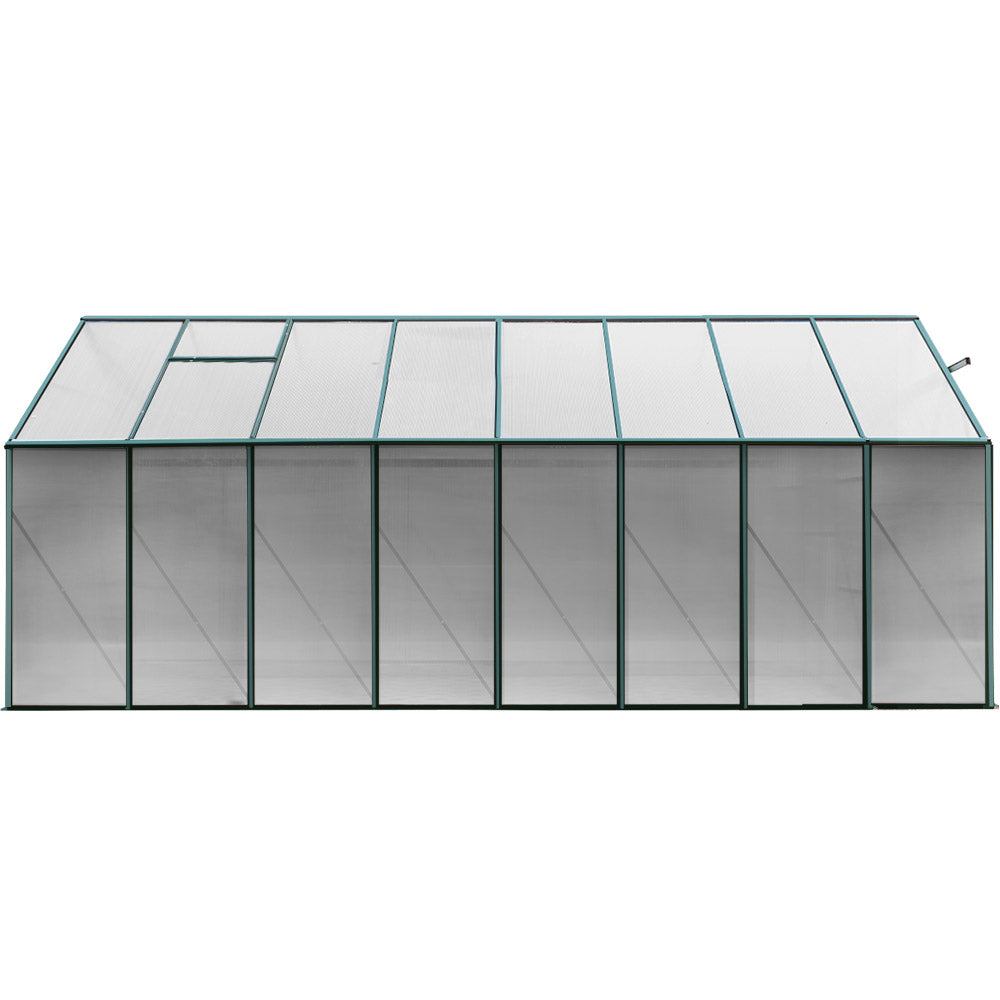 Greenfingers Aluminium Polycarbonate Greenhouse Large Backyard Garden Shed 5.1m x 2.44m