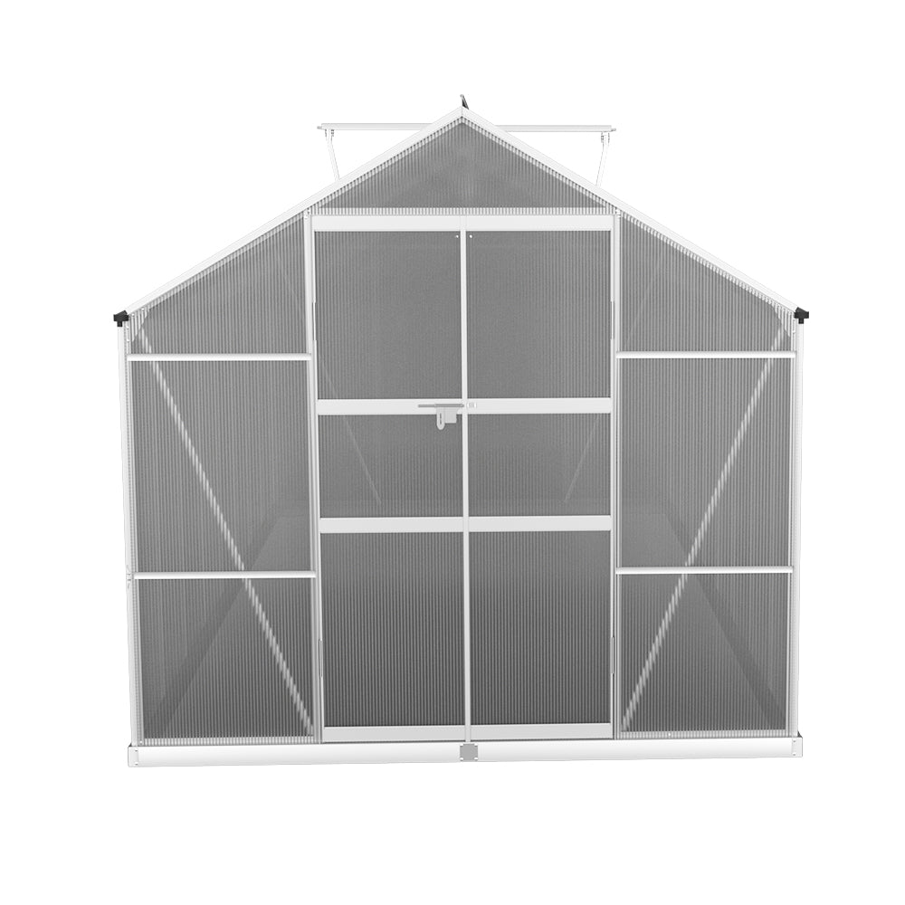 Greenfingers Aluminium Polycarbonate Greenhouse Large Garden Shed - 4.7m x 2.5m