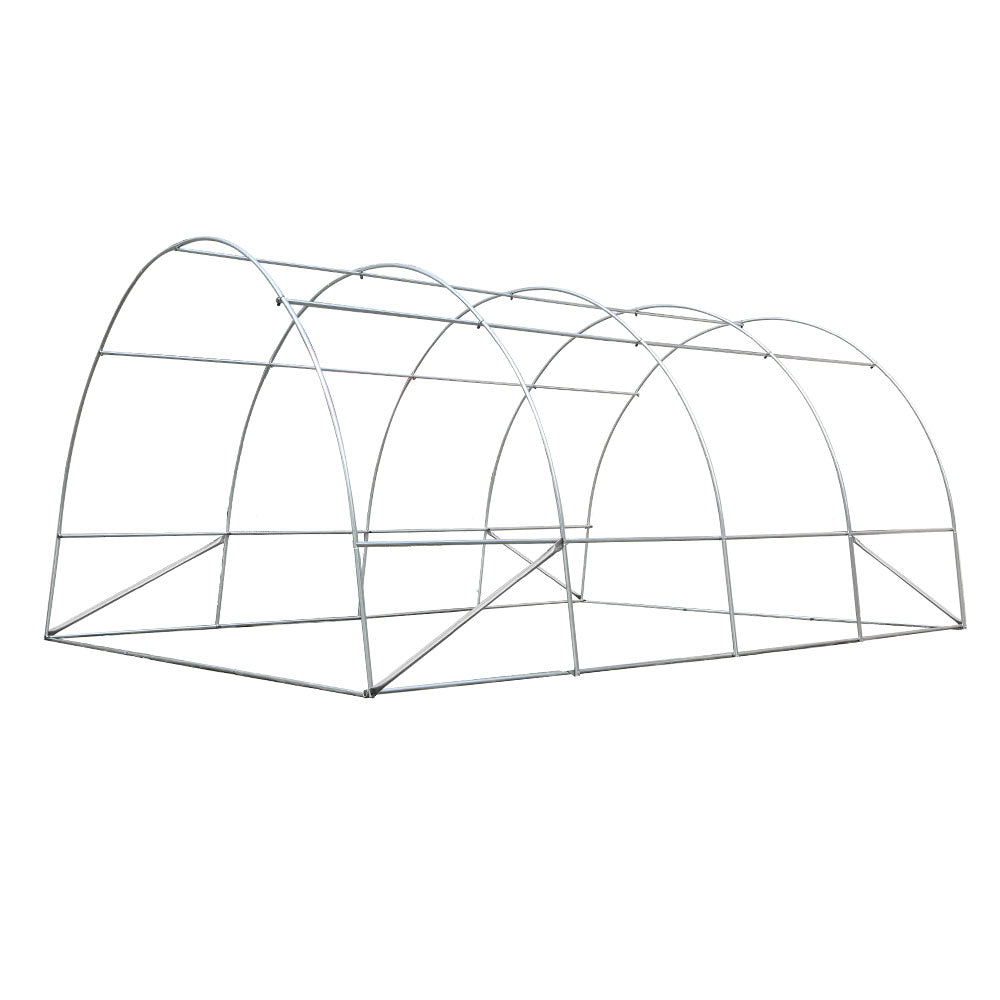 Greenfingers Large Tunnel Greenhouse Garden Shed with Green PE Mesh Cover - 4m x 3m x 2m