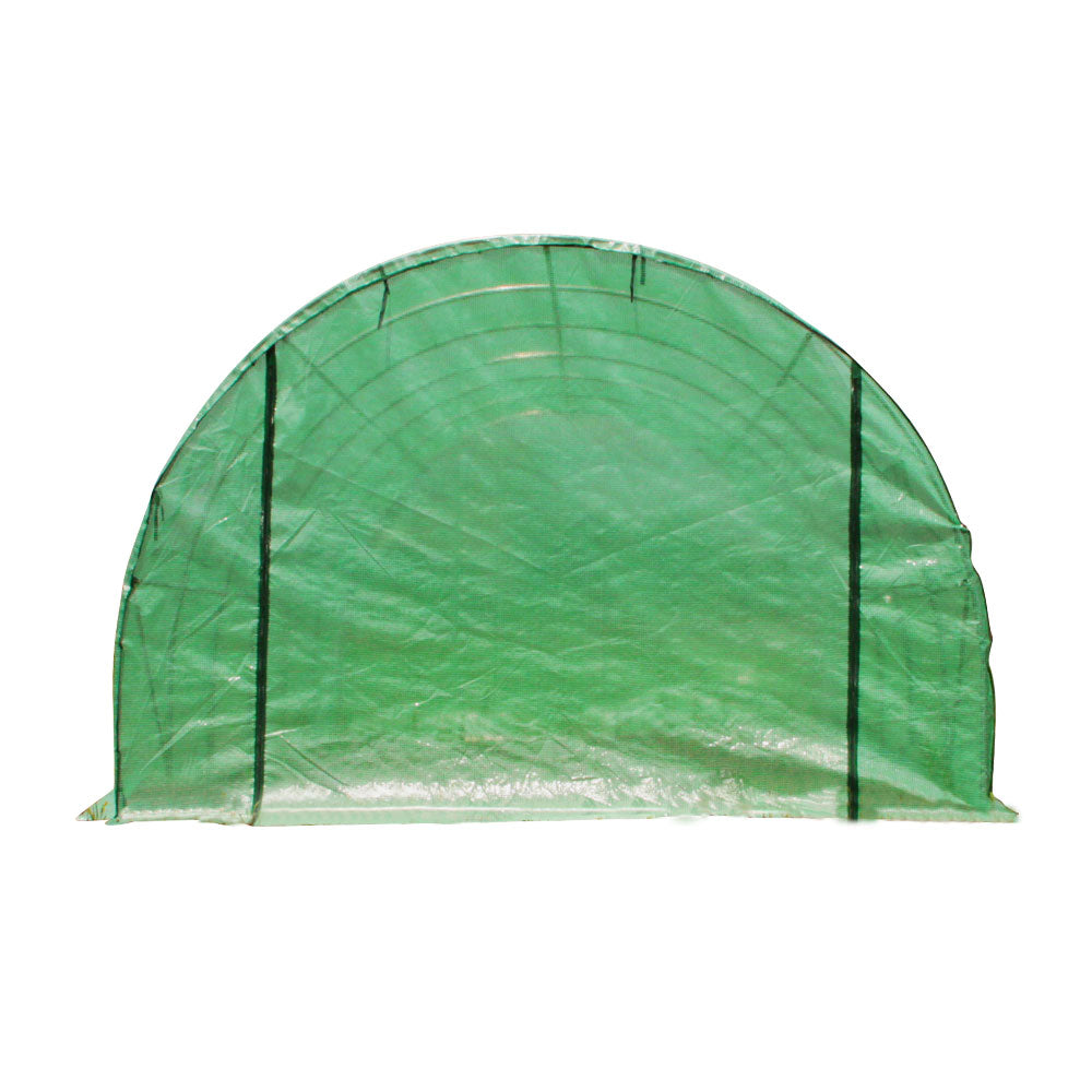 Greenfingers Large Tunnel Greenhouse with Green PE Mesh Cover - 6m x 3m x 2m